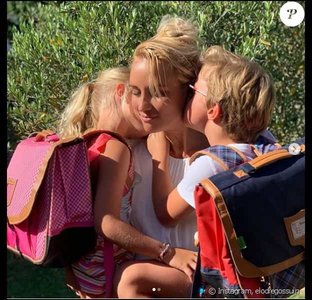 Elodie Gossuin avec ses jumeaux Joséphine et Léonard le 6 juillet 2019 sur Instagram.