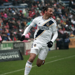 Zlatan Ibrahimovic en plein match avec les Los Angeles Galaxy. Avril 2018.