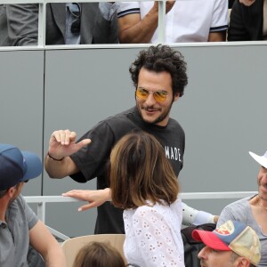 Amir Haddad dans les tribunes lors de la finale messieurs des internationaux de France de tennis de Roland Garros 2019 à Paris le 9 juin 2019. © Jacovides-Moreau/Bestimage