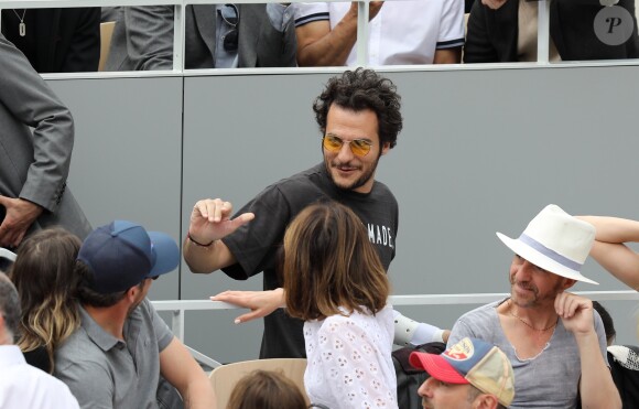 Amir Haddad dans les tribunes lors de la finale messieurs des internationaux de France de tennis de Roland Garros 2019 à Paris le 9 juin 2019. © Jacovides-Moreau/Bestimage