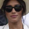 Meghan Markle, duchesse de Sussex, assiste au match "Serena Williams vs Kaja Juvan (2/6 - 6/2 - 6/4)" au Tournoi de Wimbledon 2019, le 4 juillet 2019.