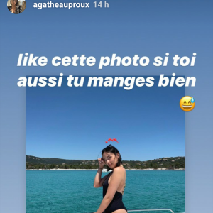 Agathe Auproux répond à un détracteur sur Instagram, le 10 juillet 2019