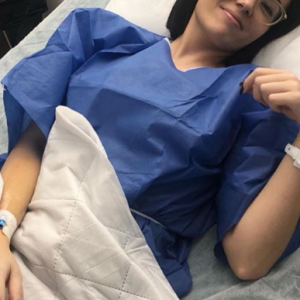 Agathe Auproux à l'hôpital, 11 mars 2019, sur Instagram