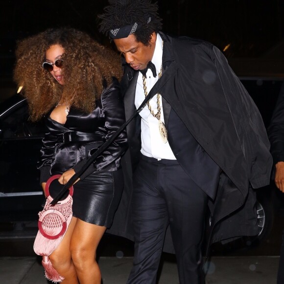 Exclusif - Beyonce et son mari Jay Z sont allés dîner au restaurant après le concert de Jay Z au Webster Hall à New York, le 26 avril 2019.