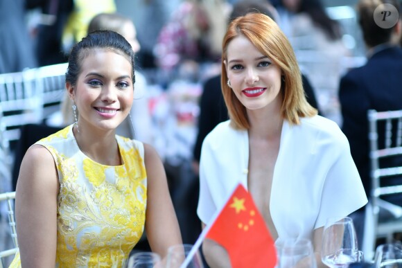 Vaimalama Chaves, Miss France 2019, et Maëva Coucke - Déjeuner "Chinese Business Club" au Pavillon Gabriel à Paris, à l'occasion de la journée mondiale des droits des femmes le 8 mars 2019.
