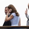 Le prince William, duc de Cambridge, et Catherine (Kate) Middleton, duchesse de Cambridge, arrivent au tournoi de Wimbledon pour assister à la finale homme "Novak Djokovic - Roger Federer" à Londres, le 14 juillet 2019