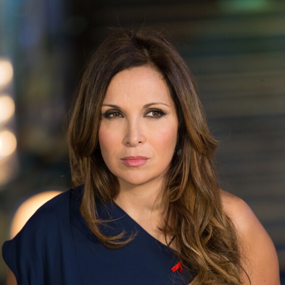 Exclusif - No Web No Blog - Hélène Ségara - Backstage de l'enregistrement de l'émission "La télé chante pour le Sidaction" aux Folies Bergère à Paris. L'émission sera diffusée sur France 2 le 28 mars 2015.