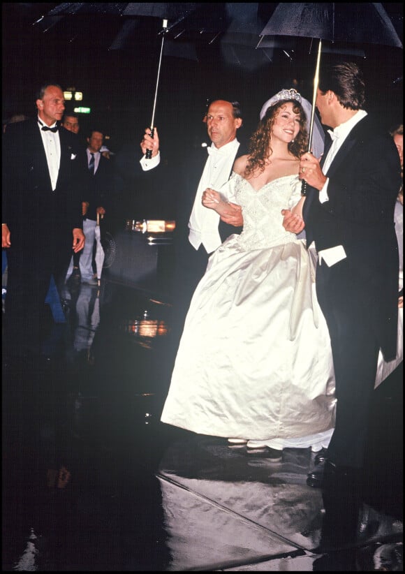 Mariah Carey et son mari Tommy Mottola le 7 juin 1993.