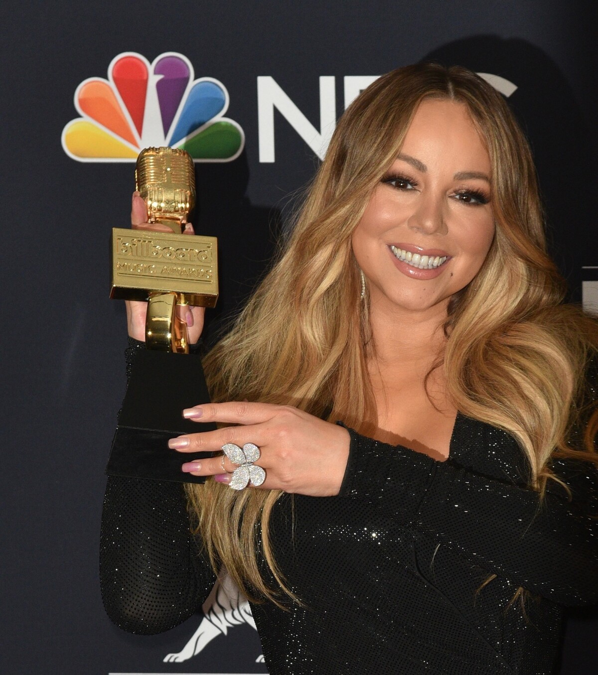 Photo Mariah Carey dans la press room des "2019 Billboards Music