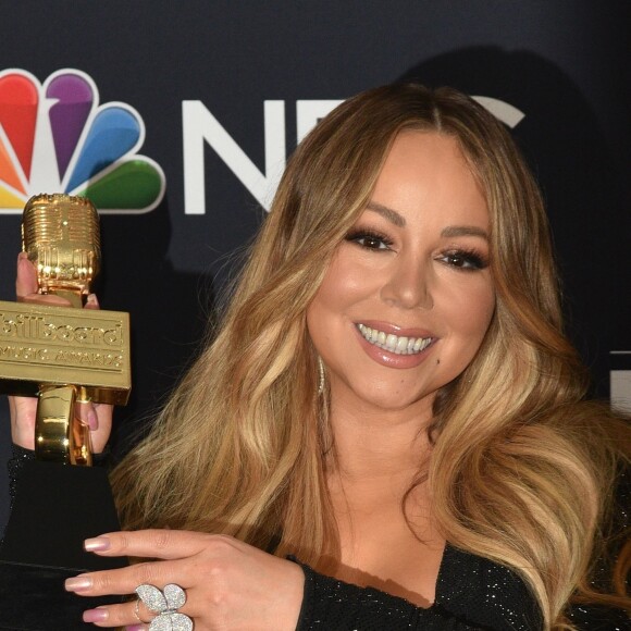 Mariah Carey dans la press room des "2019 Billboards Music Awards" au MGM Grand Garden Arena à Las Vegas, le 1er mai 2019.