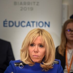 Brigitte Macron lors de la réunion des ministres de l'éducation en marge du G7 au centre international d'études pédagogiques à Sèvres le 4 juillet 2019. © Federico Pestellini / Panoramic / Bestimage