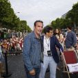 Jean Dujardin à la projection du film "OSS 177: Le Caire Nid d'Espions" lors de l'évènement "Un Dimanche Au Cinema" sur l'Avenue des Champs-Elysées à Paris, France, le 7 juillet 2019. 1750 personnes ont été sélectionnées pour assister gratuitement, à la projection du film sur l'Avenue des Champs-Elysées. Le CNC, le centre national du cinéma organise cette projection en plein air qui, pour la deuxième année consécutive, pour clore la Fête du Cinéma. © Stephen Caillet/Panoramic/Bestimage