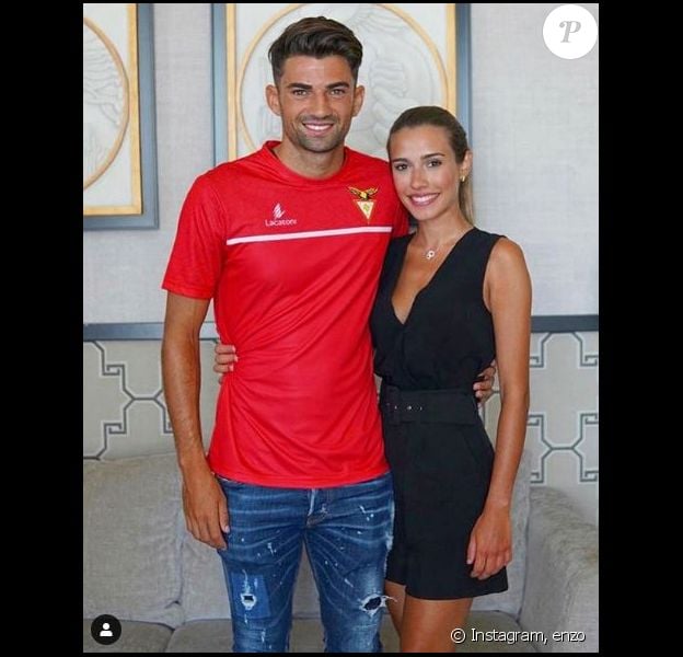 Enzo Zidane avec sa compagne Karen Gonçalves sur Instagram le 17 juillet 2019.