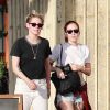 Kristen Stewart et sa nouvelle compagne Sara Dinkin sortent d'un salon de beauté à Los Angeles le 22 décembre 2018.