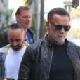 Arnold Schwarzenegger va déjeuner avec son fils Patrick à Beverly Hills le 1er mai 2019.