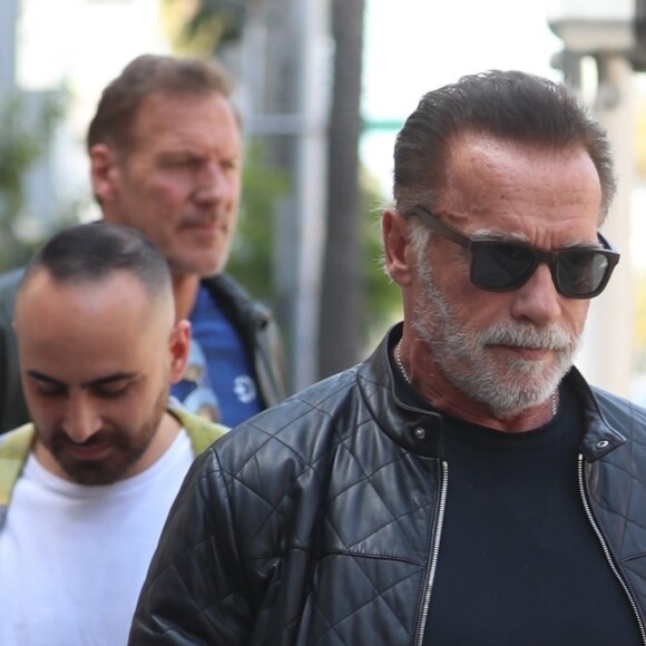 Arnold Schwarzenegger va déjeuner avec son fils Patrick à Beverly Hills le 1er mai 2019.