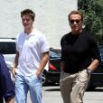 Arnold Schwarzenegger et son fils Patrick à Los Angeles en 2011.