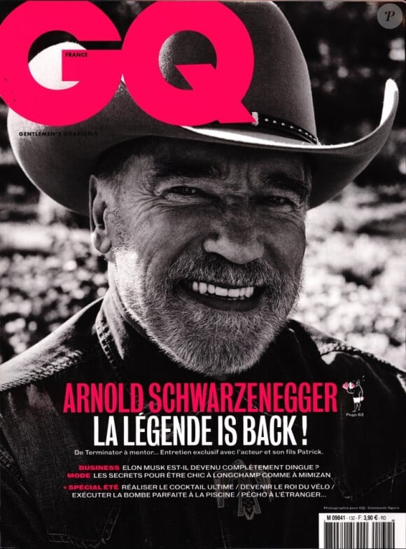 Arnold Schwarzenegger et son fils Patrick dans "GQ", août 2019.