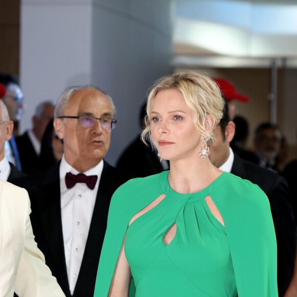 Le prince Albert II et la princesse Charlène de Monaco - Arrivées des people au 71 ème gala de la Croix-Rouge Monégasque à Monaco le 26 juillet 2019. © Dominique Jacovides/Bestimage