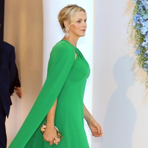 Le prince Albert II et la princesse Charlène de Monaco - Arrivées des people au 71 ème gala de la Croix-Rouge Monégasque à Monaco le 26 juillet 2019. © Dominique Jacovides/Bestimage