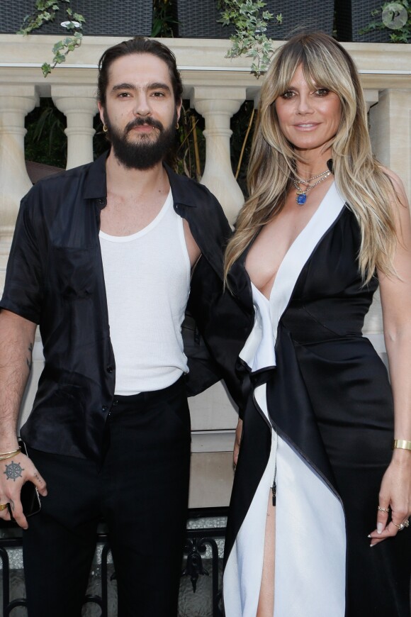 Heidi Klum et son fiancé Tom Kaulitz arrivent à la soirée de lancement du parfum "7 lovers" de C.Roitfeld à l'hôtel Peninsula de Paris, France, le 1er juillet 2019. © Veeren-Clovis/Bestimage