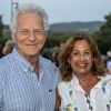 Exclusif - Robert Namias et sa femme Anne Barrère - Concert de Marc Lavoine pour l'ouverture du Festival de Ramatuelle, le 1er août 2019