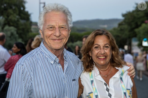 Exclusif - Robert Namias et sa femme Anne Barrère - Concert de Marc Lavoine pour l'ouverture du Festival de Ramatuelle, le 1er août 2019