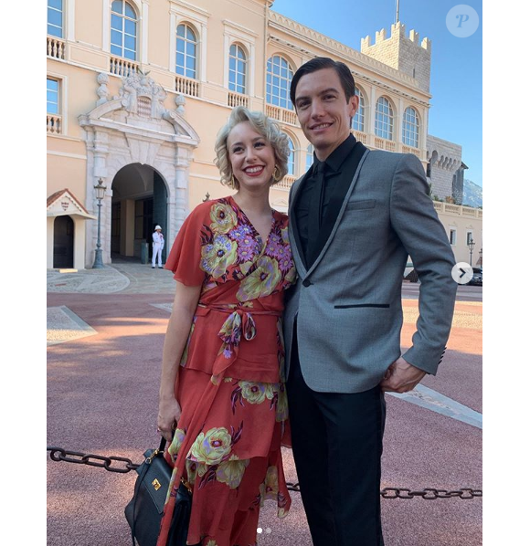 Jazmin Grace Grimaldi avec son petit ami Ian Mellencamp au mariage de son cousin Louis Ducruet. Les 26 et 27 juillet 2019.