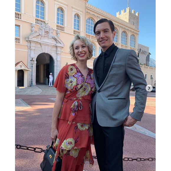 Jazmin Grace Grimaldi avec son petit ami Ian Mellencamp au mariage de son cousin Louis Ducruet. Les 26 et 27 juillet 2019.