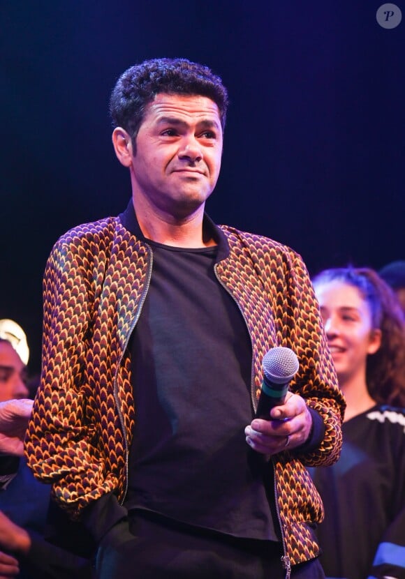 Jamel Debbouze - Finale du Trophée d'Impro Culture & Diversité, au Théâtre de la Madeleine Paris le 27 mai 2019.