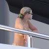 Sofia Richie profite d'un après-midi ensoleillé sur le yacht de Kylie Jenner. Capri, le 8 août 2019.