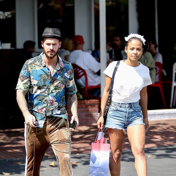 Christina Milian et son compagnon M. Pokora sont allés faire des courses chez Fred Segal à West Hollywood, le 11 mai 2019.