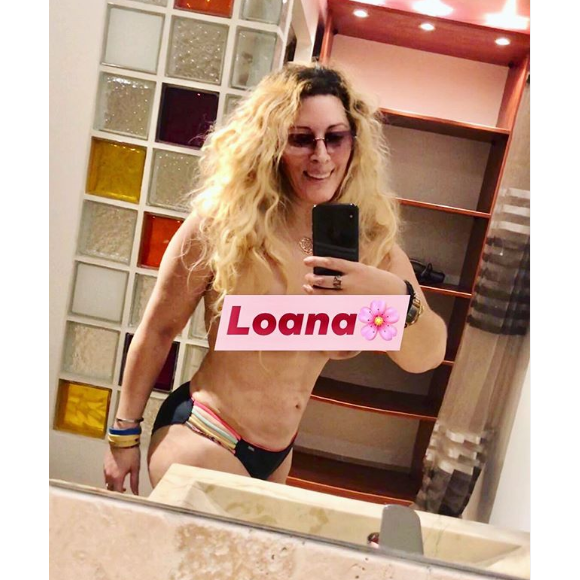 Loana a posté ce selfie d'elle topless et amincie sur Instagram le 11 août 2019