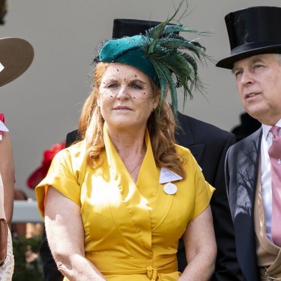 Sarah Ferguson et le prince Andrew, duc d'York, au Royal Ascot le 21 juin 2019.