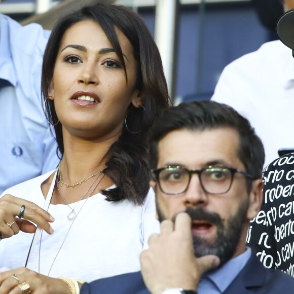 Karima Charni dans les tribunes lors du match de championnat de Ligue 1 Conforama opposant le Paris Saint-Germain au Nîmes Olympique au parc des Princes à Paris, France, le 11 août 2019. Le PSG a gagné 3-0. © Gwendoline Le Goff/Panoramic/Bestimage