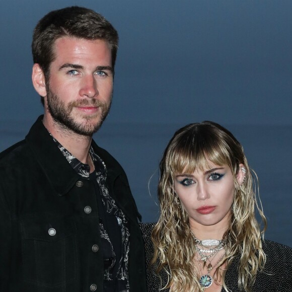 Liam Hemsworth, Miley Cyrus - Photocall - Saint Laurent présente sa collection homme printemps-été 2020 à Malibu le 6 juin 2019.