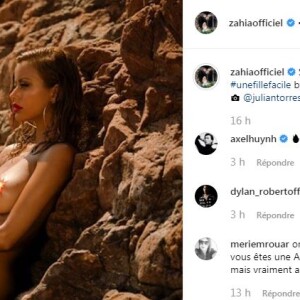 Zahia Dehar se dévoile entièrement nue sur Instagram le 12 août 2019.