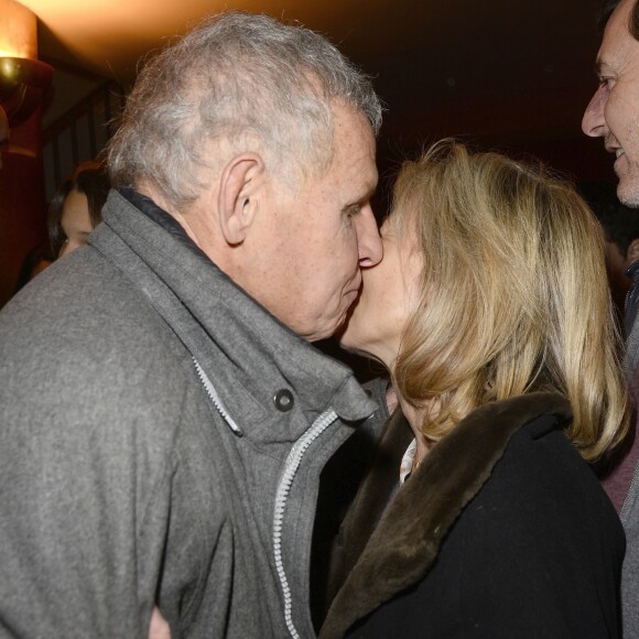 Patrick Poivre d'Arvor et Claire Chazal - People à la générale de la pièce "Garde Alternée" au théâtre des Mathurins avec Patrick Poivre d'Arvor, Alexandra Kazan et David Brécourt à Paris le 6 mars 2016. © Coadic Guirec/Bestimage
