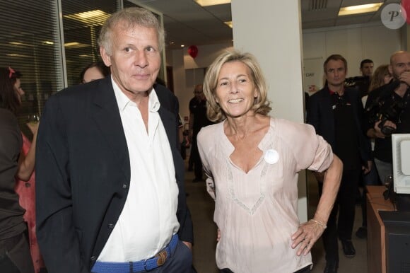 Patrick Poivre d'Arvor et Claire Chazal - 11ème édition du "BGC Charity Day" à Paris le 11 septembre 2015 en mémoire aux 658 collaborateurs du groupe BGC partners (leader mondial du courtage interbancaire) disparus il y a 14 ans dans les attentats du World Trade Center le 11 septembre 2001.