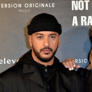 Slimane (Slimane Nebchi) et Vitaa lors de la soirée de lancement de la collection capsule "I'm not a rapper" de la marque Elevenparis (Eleven Paris) à Paris, France, le 11 avril 2019. © Veeren/Bestimage