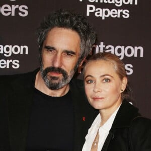 Emmanuelle Béart et son compagnon Frédéric lors de l'avant-première du film 'Pentagon Papers' au cinéma UGC Normandie sur les Champs-Elysées à Paris le 13 Janvier 2018. © Denis Guignebourg / Bestimage