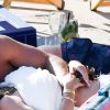 Heidi Klum avec son mari Tom Kaulitz et son beau-frère Bill Kaulitz - Exclusif - Heidi Klum et son mari Tom Kaulitz se relaxent et se baignent avec leurs amis après avoir déjeuné au restaurant La Fontelina, le lendemain de leur mariage à Capri en Italie. Le couple s'embrasse et se câline. Le 4 août 2019