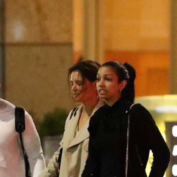 Exclusif - Jamie Foxx est allé diner avec sa fille Corinne et Katie Holmes à Los Angeles. Le 9 avril 2019.