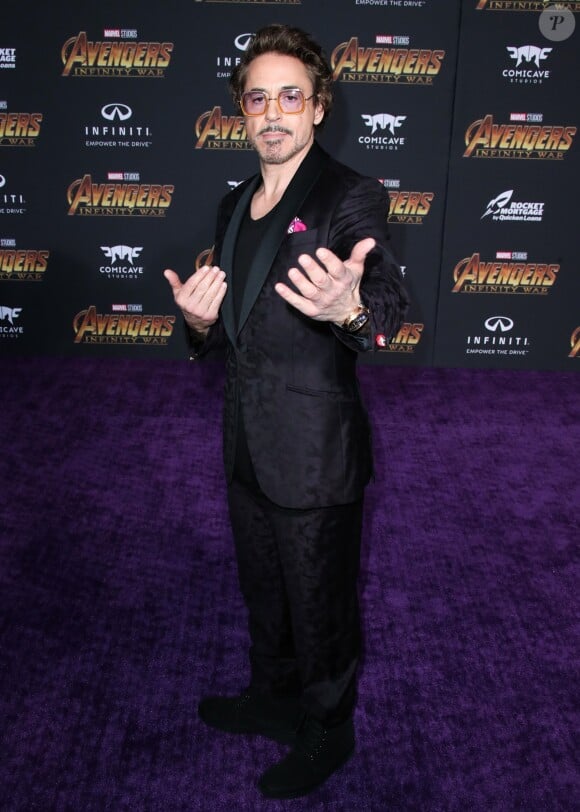 Robert Downey Jr. à la première de "Avengers: Infinity War" au théâtre El Capitan à Hollywood, le 23 avril 2018.