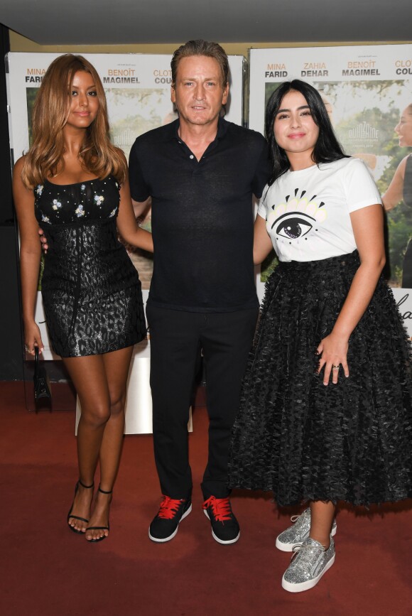 Zahia Dehar, Benoît Magimel et Mina Farid à l'avant-première du film "Une fille facile" au cinéma UGC Ciné Cité Les Halles à Paris, France, le 27 août 2019. © Coadic Guirec/Bestimage