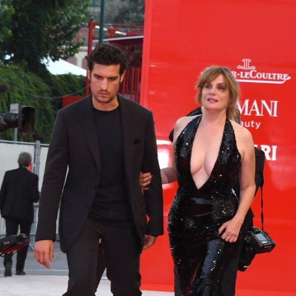 Louis Garrel et Emmanuelle Seigner assistent à la projection du film "J'accuse !" lors du 76ème festival du film de Venise. Le 30 août 2019.