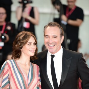 Jean Dujardin et sa femme Nathalie Péchalat lors de la projection de J'accuse ! à la 76e Mostra de Venise le 30 août 2019.