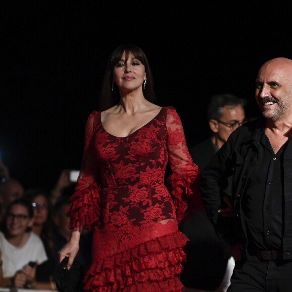 Monica Bellucci, Gaspar Noé et Vincent Cassel lors de la première du film "Irreversible" pendant le 76ème Festival du Film de Venise la Mostra à Venise en Italie le 31 Août 2019.