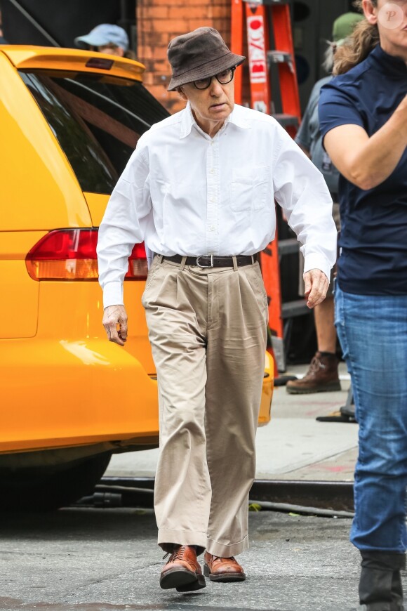 Tournage du film de Woody Allen dans le quartier de Greenwich Village à New York. Le 19 septembre 2017.