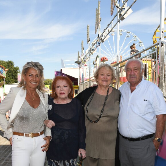 Caroline Margeridon, Regine, Christel Pernet (fondatrice de l'association "Les Puits du Désert") et Marcel Campion - Exclusif - Inauguration de la Fete a Neu-Neu au profit de l'association " Les puits du Désert " à Paris Le 30 août 2019 @ Guirec Coadic / Bestimage